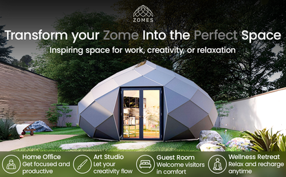 Patio Elegance Zomes Pod – 120 sq ft Eco-Friendly Outdoor Office Pod