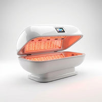Red Light Therapy Capsule Designed for Full Body Treatment, high-quality LEDs, Touchscreen Control, 600W — Studio Shot