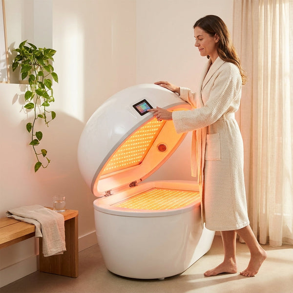 Red Light Therapy Capsule Designed for Full Body, 600W high-quality LEDs, Touchscreen Control