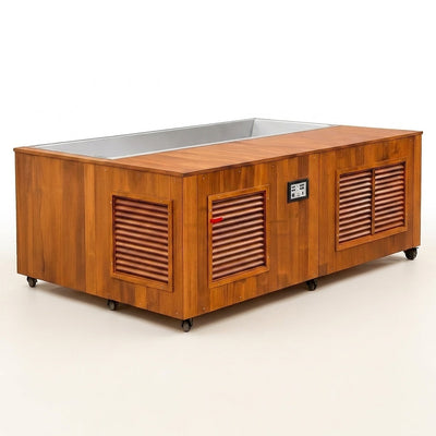 Cold Plunge Tub Designed for Daily Recovery, Cedar Cabinet, 304 Stainless Steel, High-Capacity Chiller