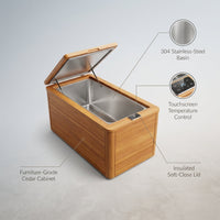 TimberChill Glacier Pro Cedar Cold Plunge — infographic