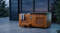 TimberChill Glacier Pro Cedar Cold Plunge — Lifestyle