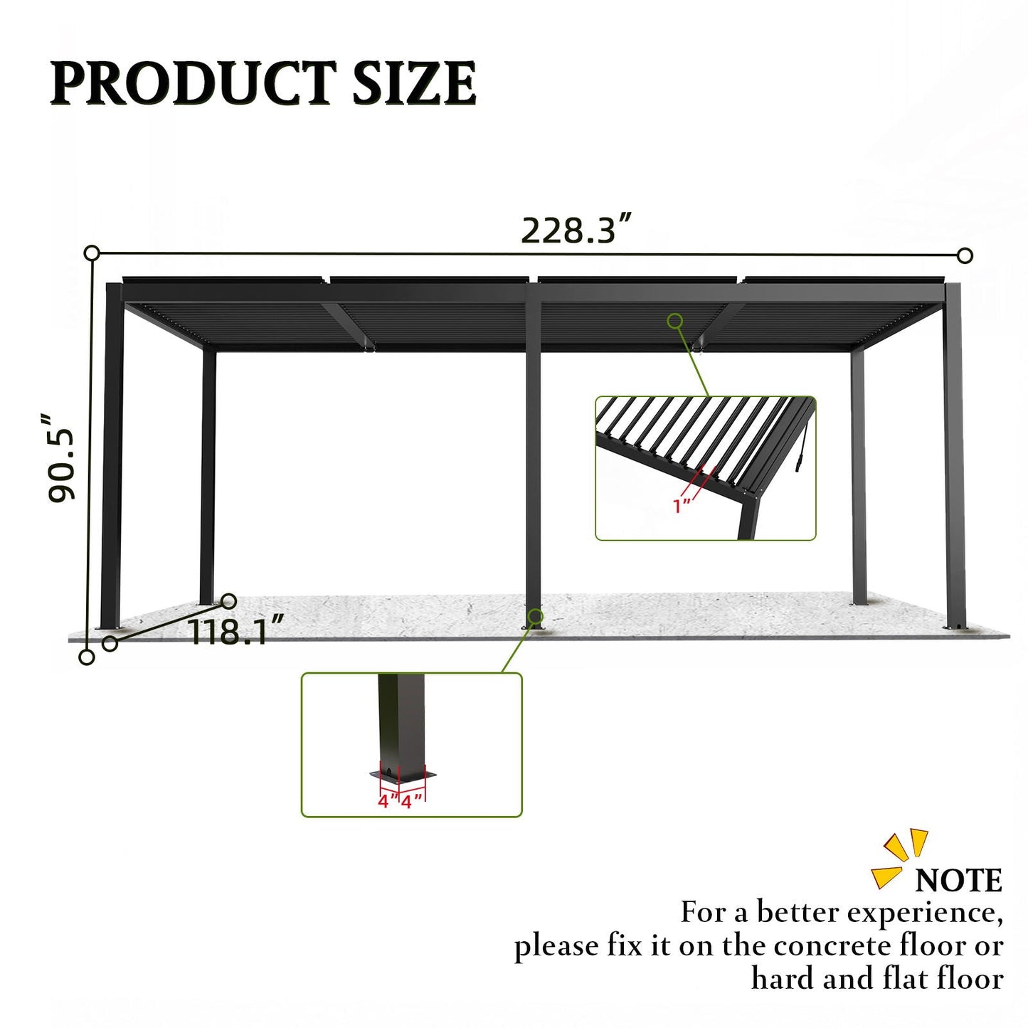 Premium Louver Pergola Aluminium Frame &  Adjustable Louvers