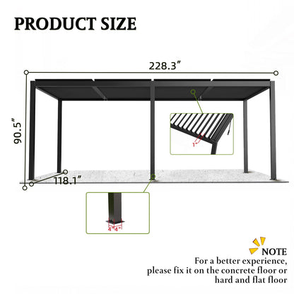 Premium Louver Pergola Aluminium Frame &  Adjustable Louvers