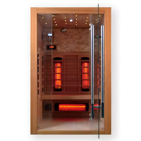 Home Infrared Sauna Cabin Built for Daily Wellness, FSC-Certified Wood, Multi-Zone Heating, Glass Panels