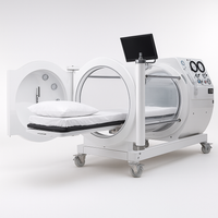 Hyperbaric Oxygen Chamber Designed for Advanced Recovery, Transparent Cylindrical Shell, Precision Control Panel