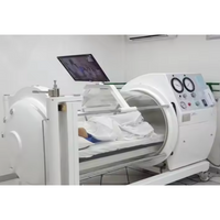 Hyperbaric Oxygen Chamber Designed for Advanced Recovery, Transparent Cylindrical Shell, Precision Control Panel